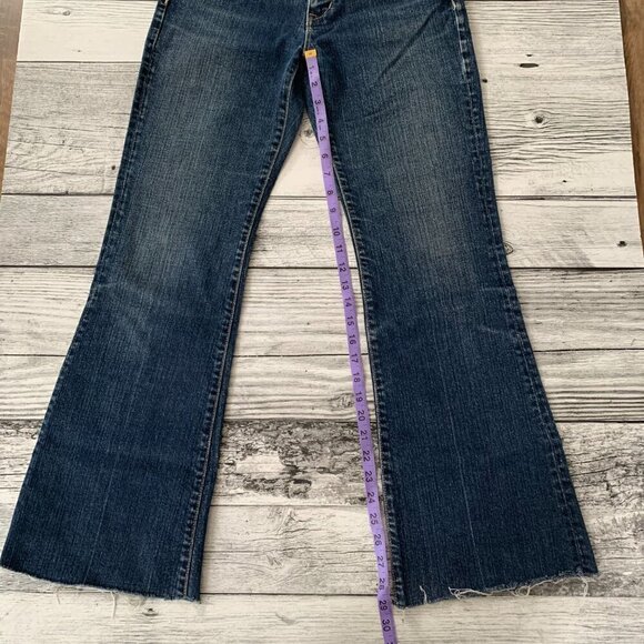 Gap Vintage Y2K Low Rise Dark Wash Denim Flare Jeans - Picture 16 of 16